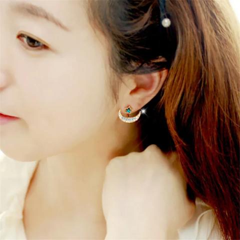 Moon Star Stud Earrings