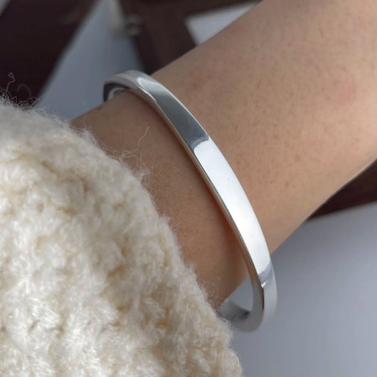 925 Sterling Silver Cuff Bracelet for Women and Men - Dahab'sCO