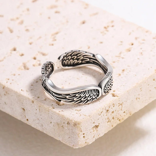 925 Sterling Silver Punk Wide Geometric Bangle Bracelet for Men Women - Dahab'sCO