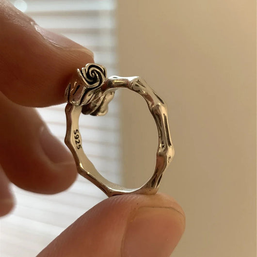925 Sterling Silver Punk Wide Geometric Bangle Bracelet for Men Women - Dahab'sCO