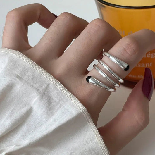 925 Sterling Silver Punk Wide Geometric Bangle Bracelet for Men Women - Dahab'sCO