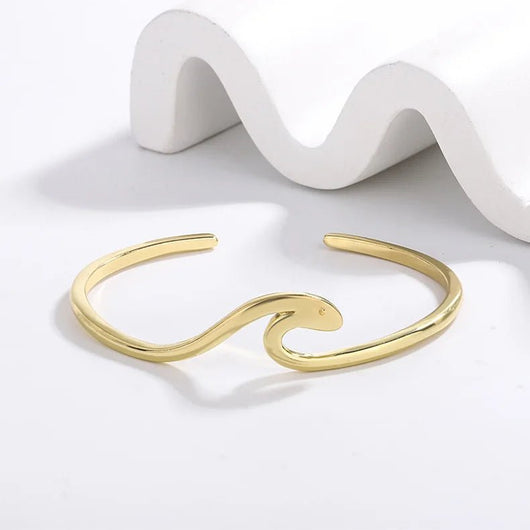 925 Sterling Silver Punk Wide Geometric Bangle Bracelet for Men Women - Dahab'sCO