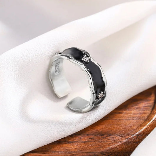 925 Sterling Silver Punk Wide Geometric Bangle Bracelet for Men Women - Dahab'sCO