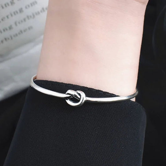 925 Sterling Silver Punk Wide Geometric Bangle Bracelet for Men Women - Dahab'sCO