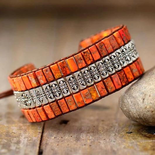 Handmade Triple Layer Natural Stone Bracelet