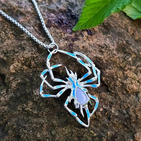 Luminous Halloween Spider Pendant Necklace