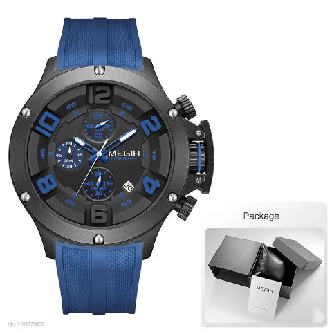 MEGIR Big Dial Sport Quartz Watch for Men 