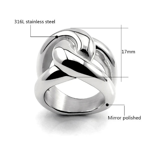 Gold Stainless Steel Domed Cross Ring