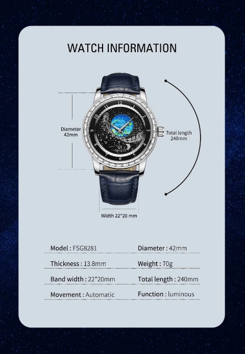 2024 FORSINING Earth Star Moon Watch