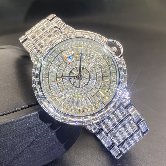 Luxury Men's Square Ice Watch