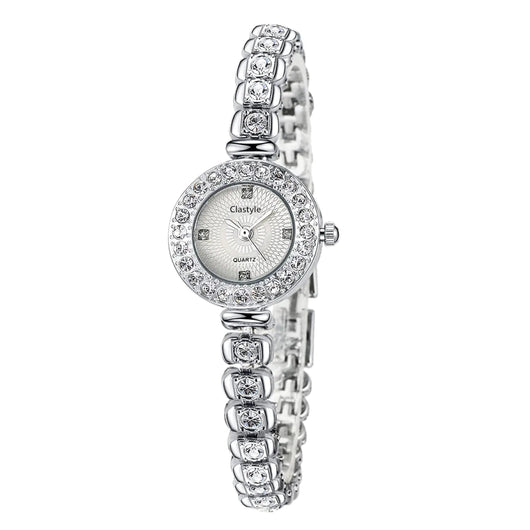 Clastyle Elegant Silver Wrist Watch Gift for Women Slim Bracelet Watch for Mom - Dahab'sCO