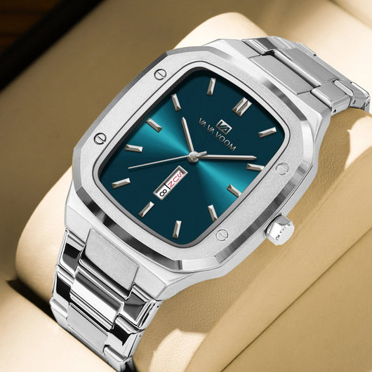 Men's Luxury Square Watch Waterproof Stainless Steel Wristwatch - Dahab'sCO