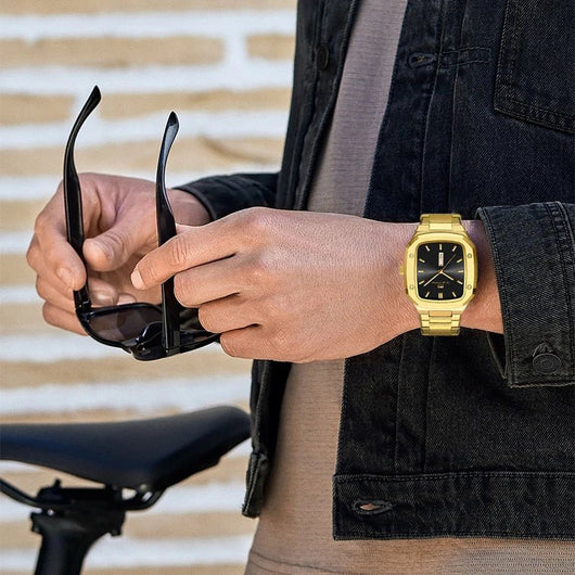 Men's Luxury Square Watch Waterproof Stainless Steel Wristwatch - Dahab'sCO