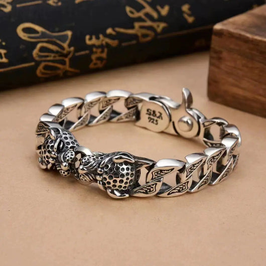 Men's Vintage Handmade Silver Woven Bracelet - Dahab'sCO
