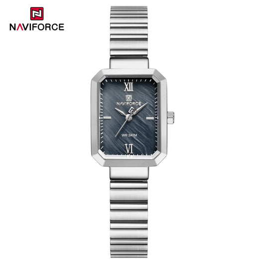 NAVIFORCE Luxury Square Women’s Watch Waterproof Stainless Steel Luminous Dial - Dahab'sCO