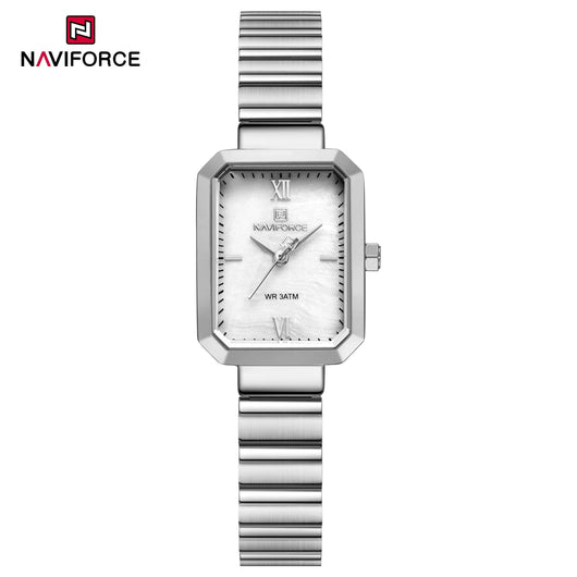 NAVIFORCE Luxury Square Women’s Watch Waterproof Stainless Steel Luminous Dial - Dahab'sCO