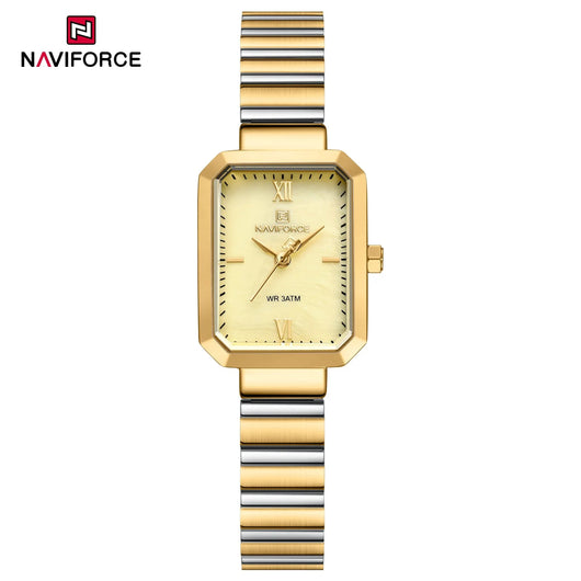 NAVIFORCE Luxury Square Women’s Watch Waterproof Stainless Steel Luminous Dial - Dahab'sCO