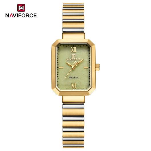 NAVIFORCE Luxury Square Women’s Watch Waterproof Stainless Steel Luminous Dial - Dahab'sCO
