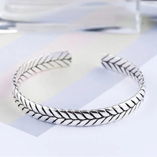New Braided 925 Sterling Silver Cuff Bracelet for Women - Dahab'sCO