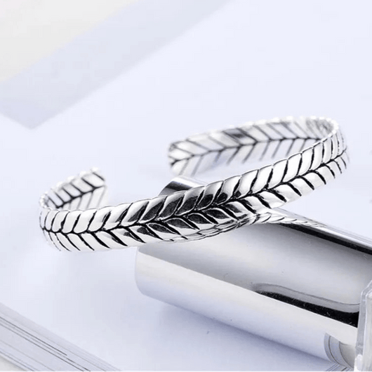 New Braided 925 Sterling Silver Cuff Bracelet for Women - Dahab'sCO