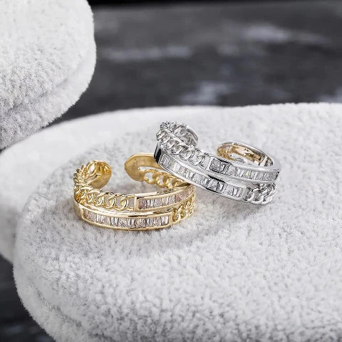 Iced Out Cuban Couple Rings