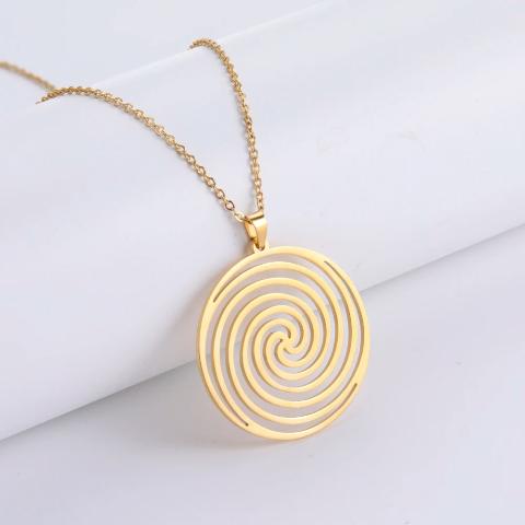 Retro Spiral Swirl Necklace