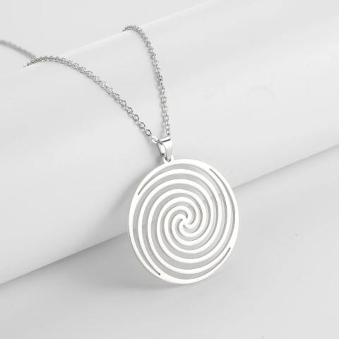 Retro Spiral Swirl Necklace