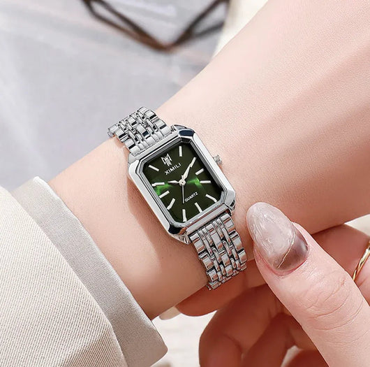 Women's Square Steel Strap Watch Light Luxury Ladies Business Watch - Dahab'sCO