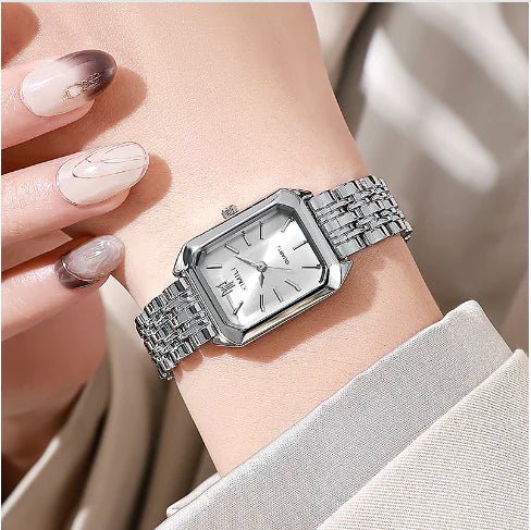 Women's Square Steel Strap Watch Light Luxury Ladies Business Watch - Dahab'sCO