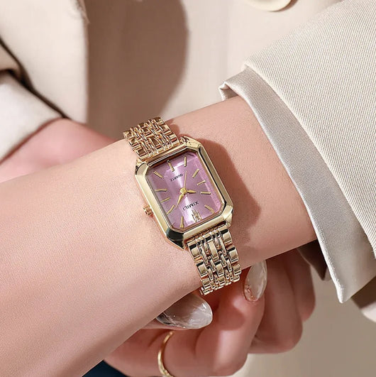 Women's Square Steel Strap Watch Light Luxury Ladies Business Watch - Dahab'sCO