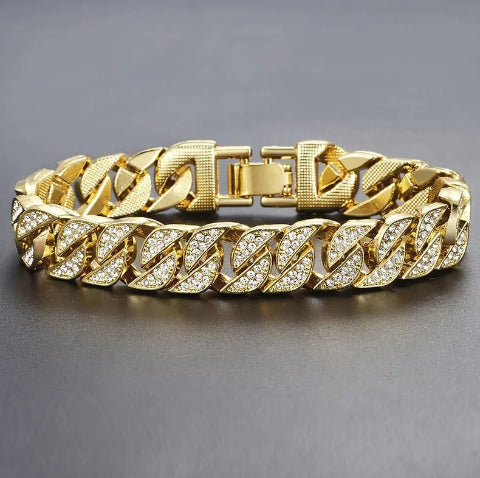 Gold Miami Curb Cuban Chain Bracelet